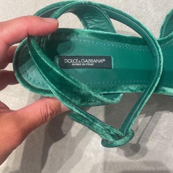 Dolce & Gabbana green sandals